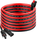 MOOKEERF 10AWG Solar Panel Cable to Anderson Connector - 25FT Solar Extension Cable with Anderson -Style Connector for Portable Power Station Solar Panel Solar Generator