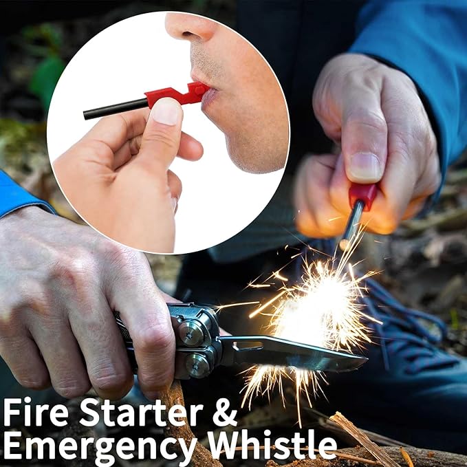 ROCKTOL Multitool SK04 VG-10 Blade 22-in-1 Multi-tool Pliers with Fire Starter Emergency Whistle Glass Breaker Safety Locking and Nylon Sheath for Survival Camping multi tool for men