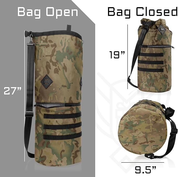 Xtreme Sight Line ~ AQUA RT Dry Bag~ Water-Proof Faraday Dry Bag for Laptops Tablets and Mid-Size Electronics ~ Small LITE Faraday Bag Combo ~ Multicam Camo