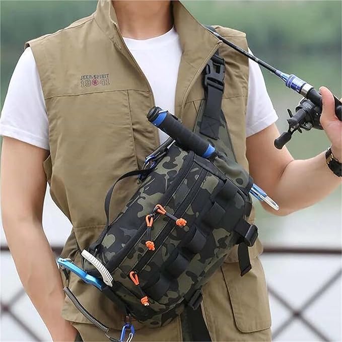 Fishing Chest Waist Bag Tactical Outdoor Travel Sports Fishing Lure Bags Hunting Camping Hiking Cycling Pack Multi-Purpose