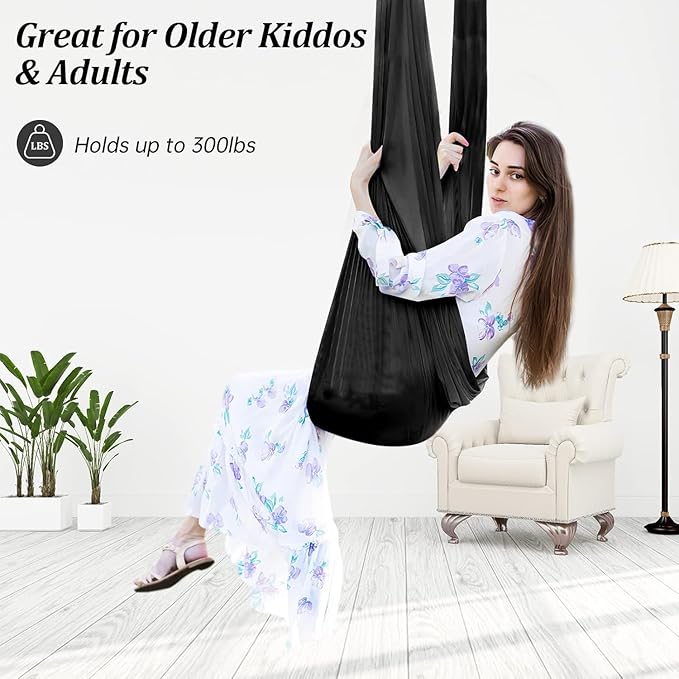 Therapy Swing for Kids with Special Needs (Hardware Included) Sensory Swing Cuddle Indoor Outdoor Adjustable Hammock for Children with Autism ADHD Aspergers Sensory Integration