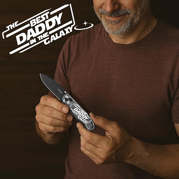 Kizer Drop Bear EDC Pocket Knife 2.97” Nitro-V Blade Acrylic Handle Folding Knife with Thumb Stud Opener Clutch Lock EDC Knives for Father Dad Gift V3619A11