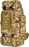 80L/100L Mountaineering Tactical Backpacks Outdoors Hiking climbing Camping Travel Bags(Desert Camo (80L))