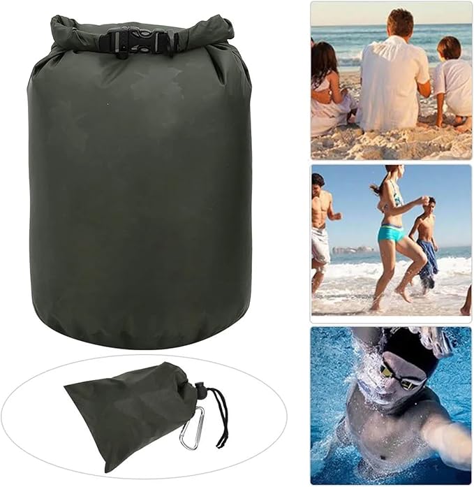 Waterproof Dry Bag PVC Outdoor Foldable Waterproof Barrel Dry Bag Storage Carrying Bags Camping Hiking Beach Waterproof Dry Bag Outdoor Barrel Bag for SwimmingBoating