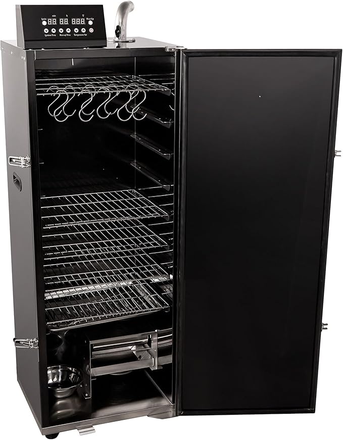 HAKKA Commercial Smoker Electric Smoke Oven 8 Racks BBQ Grill Vertical Outdoor Smoker 2000W for Cooking Pastrami Sausage Bacon Smoked Chicken Smoked Pork (DSH-S45E)