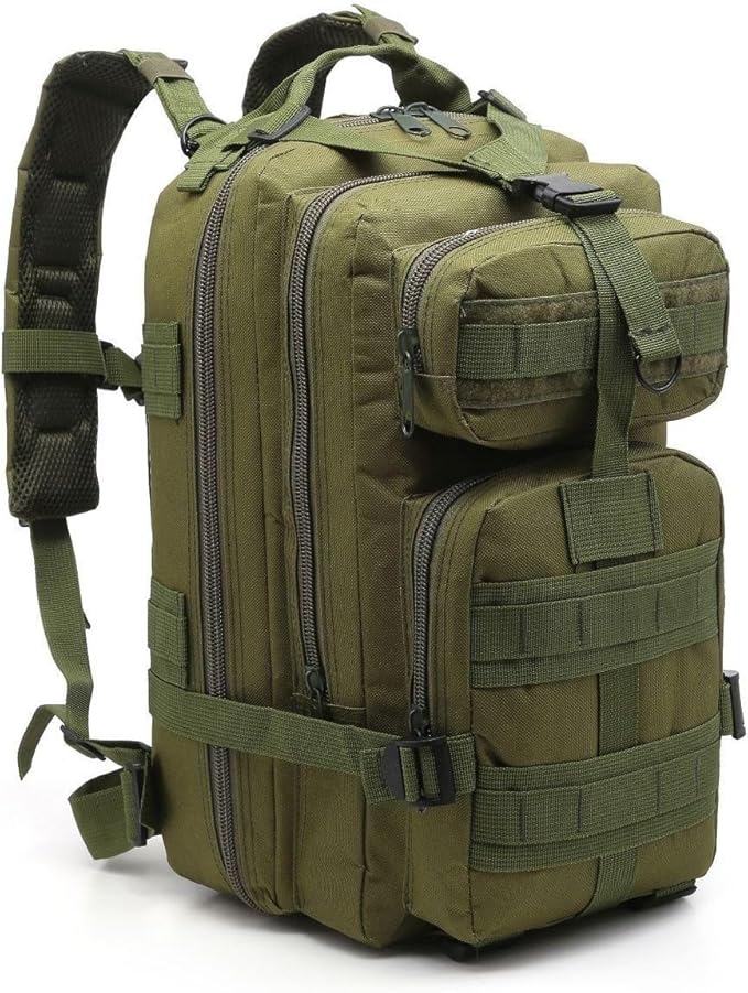 3P Tactical Backpack Camouflage Large-Capacity Outdoor 30L Tactical Backpack Suitable for Camping Travel Mountaineering Leisure Sports Outdoor Backpacks(Army Green)