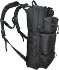 Tactical Backpack Range Bag Hydration Water Bladder Outlet Magazine Pouches 5 Compartment for Range Bag Bug Out Hiking (Black)