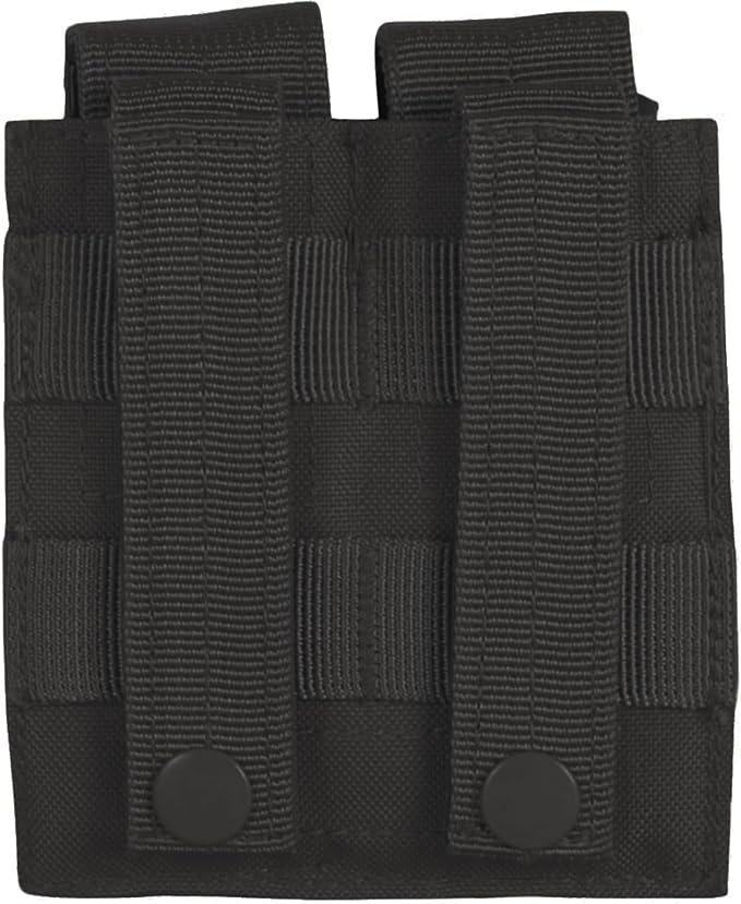 FOX OUTDOOR PRODUCTS unisex-adult Dual Pistol Mag Fully Modular Compatible 5 X 4 1/4 Pouch W/Elasticized Sides &amp Adjustable Flaps