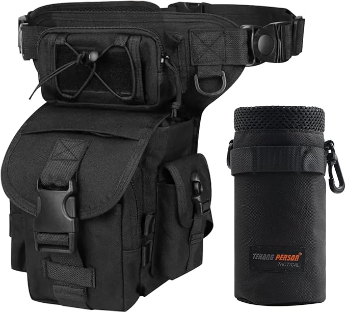 Tactical Dropper Leg Waist Pack Multi-Purpose Waterproof Outdoor Camping ECD Toolkit for Urban Commuting Camping and Fishing