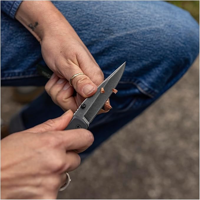 Gerber Gear Affirm - EDC Pocket Clip Folding Knife w/Dual Thumb Studs &amp Frame Lock - Premium Outdoor Survival Gear &amp Camping Tools - Green