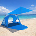 Beach Tent Portable Sun Shelter for 2/3/4/6-8 Person with UPF 50+ UV Protection Easy Setup Waterproof Beach Shade Canopy Cabana for Family Outdoor and Picnics Fishing with Carrying Bag