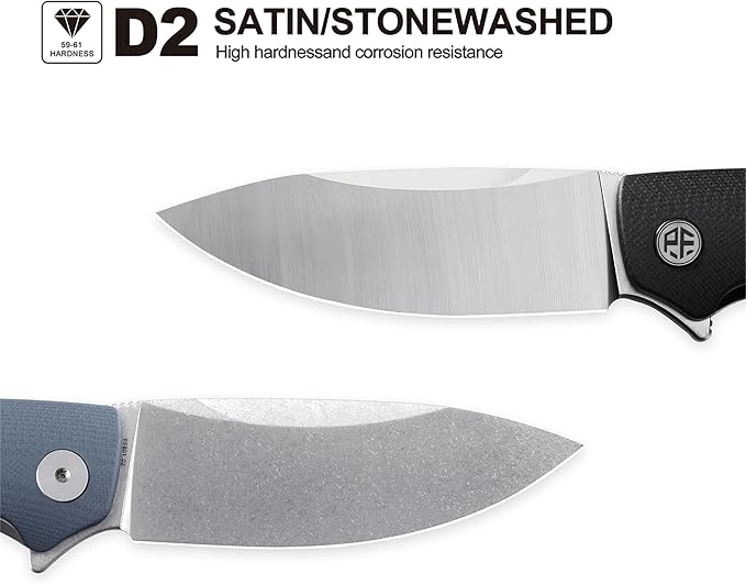 Petrified fish PFB01 Terra3.54 D2 Steel Blade G10 Handle Flipper Liner lock Folding knife (Black G10 Stonewashed)