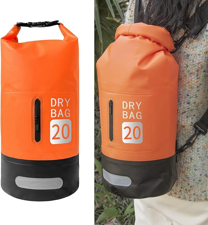 20L Dry Bag Water Bag Backpack Dry Packs Easy to Use Water Pack Sacks for Swimming Camping and Beach
