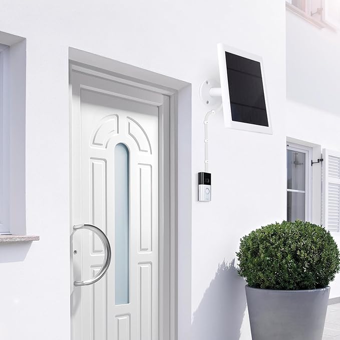 for Ring Doorbell Solar Panel - 4W Charger Compatible with Battery Doorbells Type-C Charging Port 9.84ft Cable