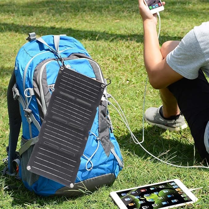 40W Foldable Solar Panel Charger Portable Power Emergency Renewable Energy Charger Photovoltaic Efficiency IP67 Waterproof with 5V USB for Outdoor Phones Pads Camping Banks Hiking Backpacking