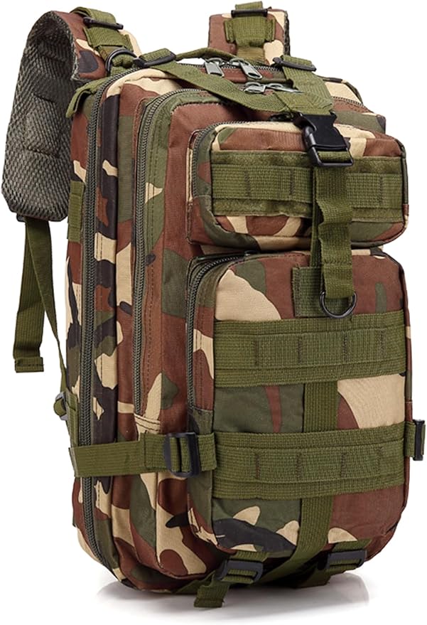 Men's 35L Hiking Backpack Oxford Cloth Outdoor Tactical Rucksack Large Capacity Camping Travel Daypack Duffel Bag (G/Multicolor)