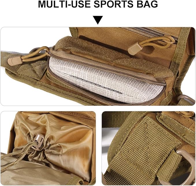 Totority Leg Bag Oxford Thigh Pack for Camping Hiking Fishing Convenient Water Bottle Pocket Outdoor Storage Pouch for Men and Women