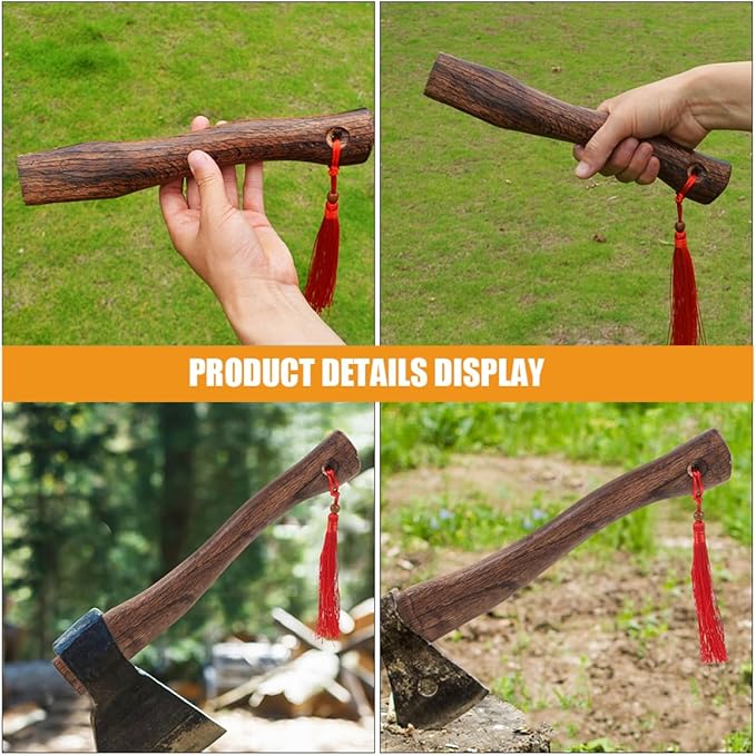 ARTIBETTER 4pcs Axe Handle Replacement for Outdoor Use Wooden Axe Handle for Firewood Cutting Easy to Install Carbonized
