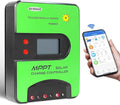 40A MPPT Solar Charge Controller 12V/24V Automatic Maximum PV 100V Charge Controller Built-in WiFi Adapter with LCD Display for Gel-Sealed Immersion AGM and Li-Ion Batteries (WiFi)