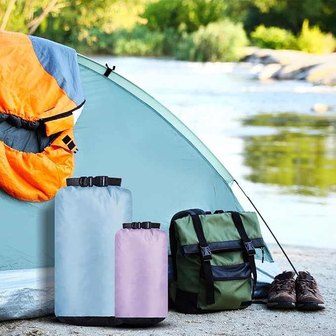 6 Pcs Waterproof Dry Bag Sack Lightweight Outdoor Dry Bags 35 L 20 L 15 L 10 L 5 L 3 L Waterproof Boat Bag for Kayaking Backpacking Hiking Camping Rafting (Macaron Color)