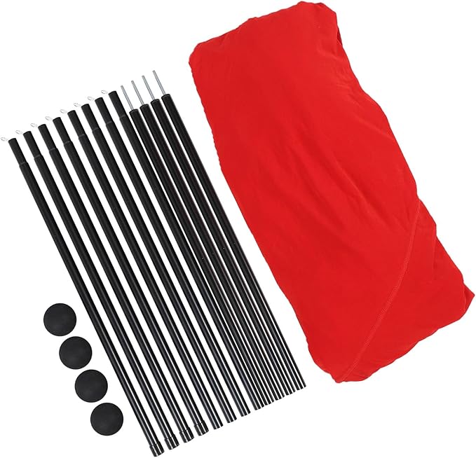 Semme Premium Beach Tent Sun Shelter UPF50+ with 4 Poles Spacious Canopy for Beach Camping Fishing Backyard Activities Lightweight Easy Setup (Red)