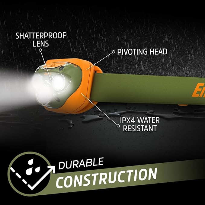 Energizer LED Headlamp PRO (4-Pack) IPX4 Water Resistant Headlamps High-Performance Head Light for Outdoors Camping Running Storm Survival LED Light for Emergencies (Batteries Included)