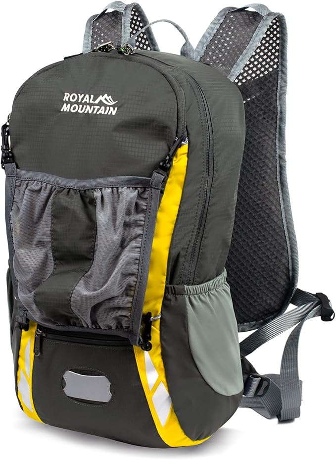 Bike Backpack With Rain-Cover Mountain Biking Backpacks Lightweight Packable Daypack Waterproof For Travel Small Backpack For Bicycle RidingHikingCamping (Grey)