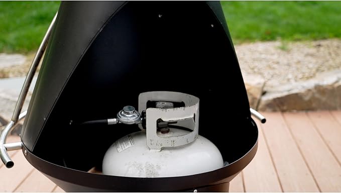 Cuisinart Chimenea Propane Fire Pit 40000 BTU Adjustable Gas Fire Pit for Patios Includes Lava Rocks Directional Heat Shield and Push to Start Ignition Perfect for Backyards Decks and Patios