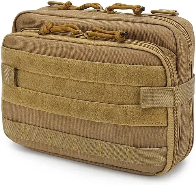 Tactical Molle Tool Bag Practical Accessories Storage Handbag Outdoor Hunting Camping Survival Tool Bag(TAN)