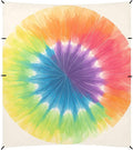 Darkorchid Tie Dye Background Rainbow Colors Tie-dye Pattern Beach Cabana Tent UPF50+ Waterproof Large Portable Sun Shelter with Sandbags &amp Sand Shovel for Camping Picnics Backyard