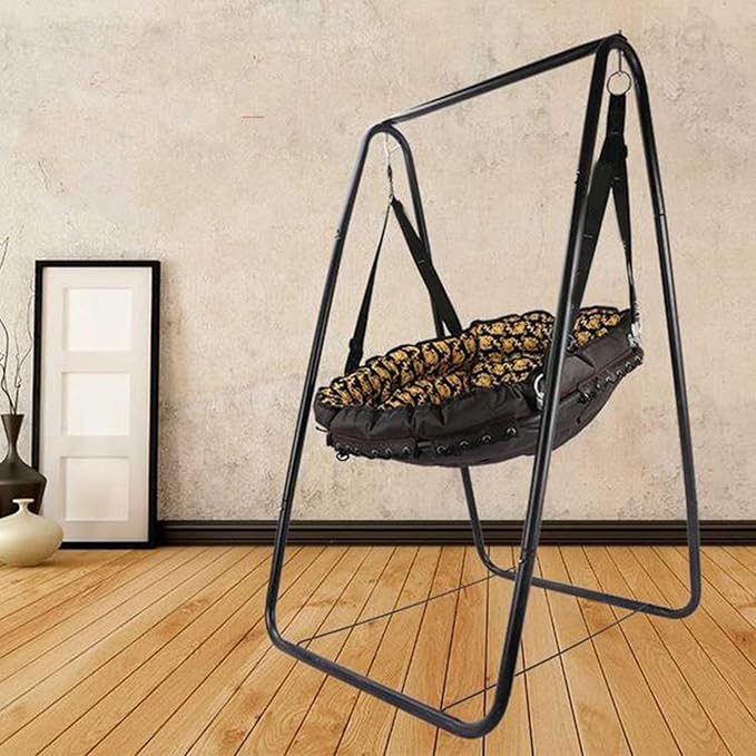 Hammock Chair StandHeavy-Duty Steel Hammock StandMulti-Use Sturdy Swing Stand for Outdoor Garden Yard Indoor Patio Hammock Chair not Include