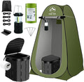 Portable Toilet Kit Camping Toilet with Pop-Up Privacy Tent and Poo Gel Toilet Bags Washable Portable Outdoor Showers Changing Rooms