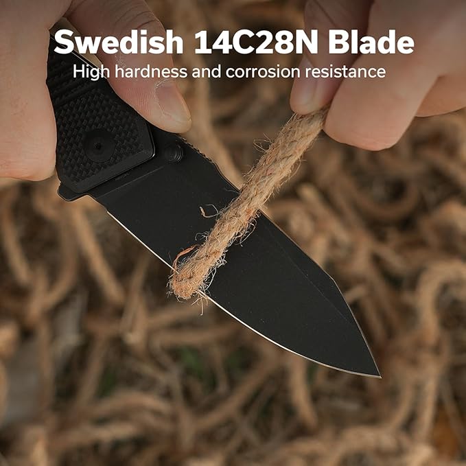 CIVIVI Placoid Pocket Knife for EDC Folding Knife with 3.67 14C28N Blade G-10 Handle For Men Women Gift C23079-1