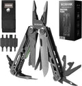 Multitool 33-in-1 Stainless Steel Multi Tool Pliers with Screwdriver Sleeve Damascus Pocket Knife Nylon Sheath for Outdoor Survival Camping Hiking Simple Repair