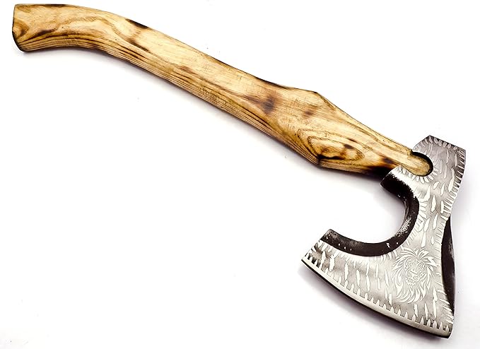 Custom Handmade Stainless Steel Viking Axe with Gorgeous and Solid Wood Handle (Y-07)
