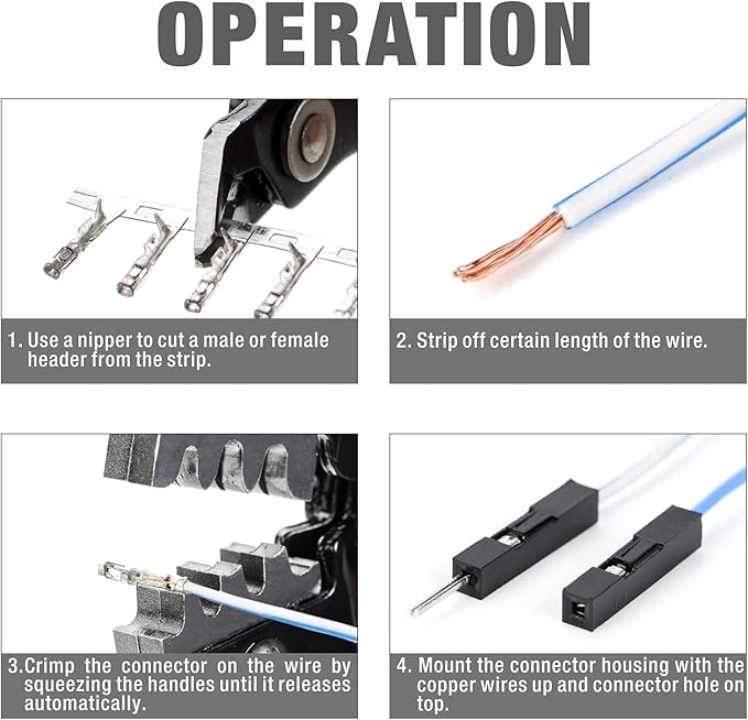 iCrimp SN-025 Dupont Crimper O Crimp Tool D-sub Dupont Connector Wire Crimp Tool AWG 28-18(0.1-1mm²) for Harwin Amphenol MINI-PV Connectors Molex KK 396 Micro Timer Connectors