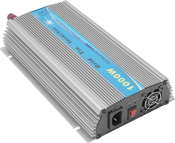 1000W Grid Tie Inverter MPPT Pure Sine Wave DC22-50V Solar Input AC90-140V Output for 36V Solar Panel for Grid-Connected Power Generation in School Power Stations and Household