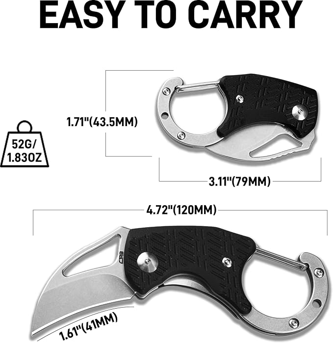 CJRB Anansi Small Folding Utility Knife Pocket Knife with 1.61'' AR-RPM9 Steel G10 Handle EDC for Men(1964)