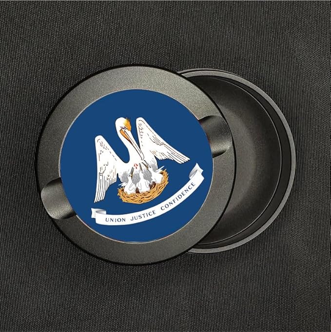 Brotherhood Metal Zyn Container - Metal Zyn Holder - Zyn Metal Can - Metal Container for Zyn Holder - Metal Zyn Can Golf Gifts for Him - Zyn Containers for Golf - Louisiana State Flag