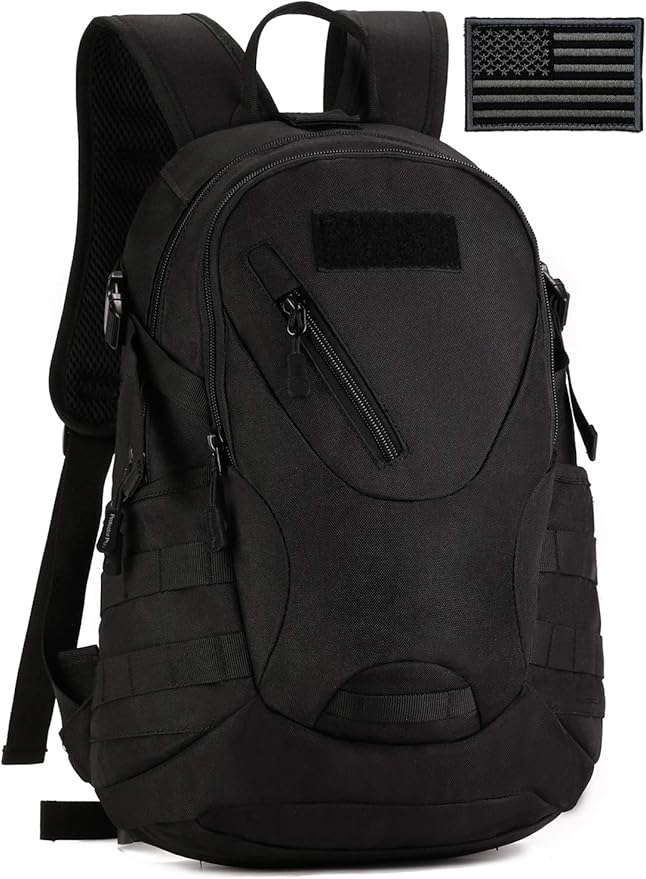 Protector Plus Tactical Motorcycle Backpack Small Military Cycling Pack Bug Out Bag (Patch Included)