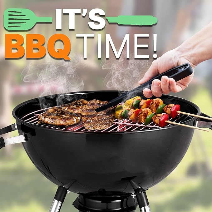 NutriChef Portable Outdoor Charcoal BBQ Grill Barbecue Grills Perfect for Picnic Backyard Patio Camping Offset Smoker with Cover