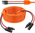 14 Gauge Solar Extension Cable 25FT 10AWG Solar Panel Cable with Female and Male Connectors 14AWG Red &amp Black Main Solar Wires Heavy Duty Outdoor Power Cord for RVPhotovoltaic Systems Generat