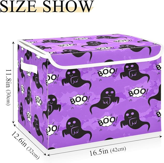 Foldable Storage Box Christmas Red Large Cube Organizer Bins Containers Baskets with Lids Handles for Closet Organization Shelves Clothes Toys