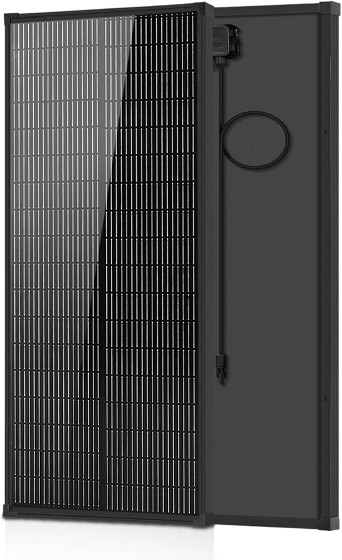 100 Watt Solar Panel18BB N-Type 18V 100W Solar Panel 25% High Efficiency Monocrystalline PV Modules IP68 Waterproof for RV Marine Rooftop Farm Trailer Home Off-Grid System