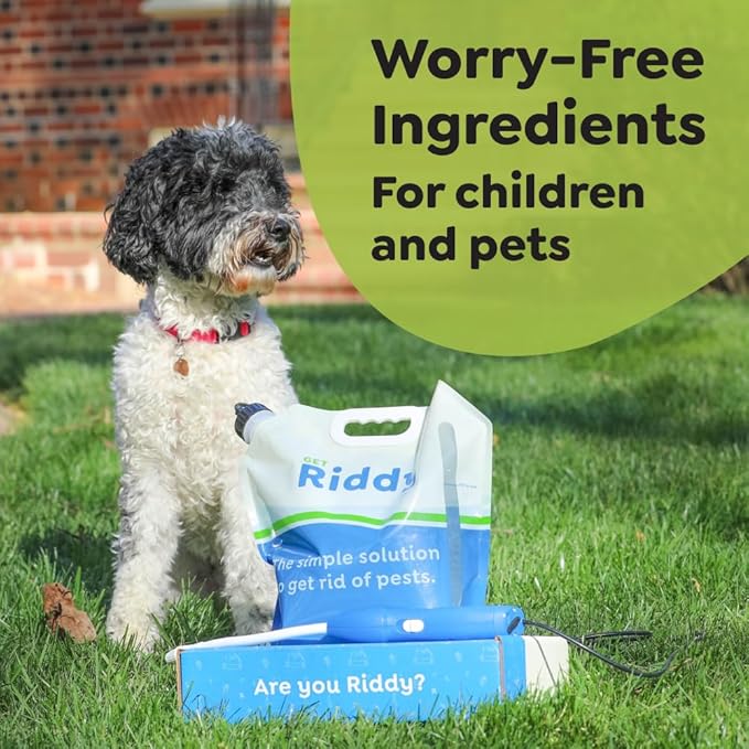 Riddy Green Customized Home Control Kit Includes Concentrate Aerosol Rechargeable Sprayer Traps Gloves &amp Guide Made with Natural Ingredients