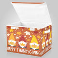 Large Collapsible Storage Bins with Lids Autumn Gnomes Thanksgiving Fall Storage Baskets Organizer Containers with Handles for Clothes