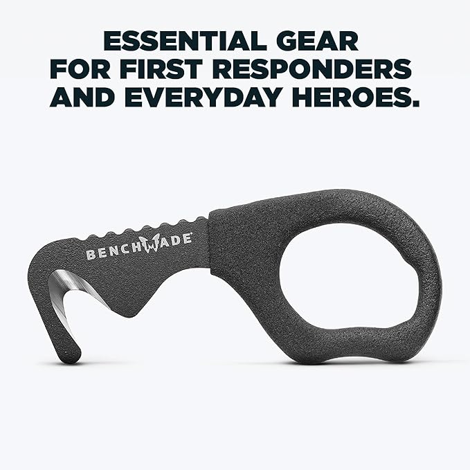 Benchmade - Hook Safety Cutter for Rescue and Tactical Use with Black Rubber Dipped Handle (7 BLKW)