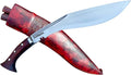 Gorkha WW I Kukri Knife With Sheath &amp 2 Small Knives Carbon Steel 10.5 IN Fixed Blade Overall 16 IN Hand-Hammered In Nepal (Hiking Bush crafting Camping Indoor &amp Outdoor) Heavy Duty Knife