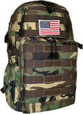 Camo Tactical Daypack Backpack - 1000D Polyester Tactical Backpack with Multi Compartments Air-Mesh Padded Back Side Compression &amp Adjustable Shoulder Straps - Travel Backpack Use for Outdoor &a