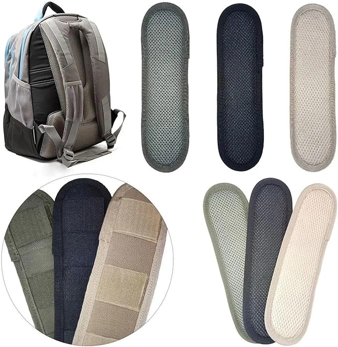 Backpack Strap Pads 6 Pcs 25x7cm Decompression Shoulder Pad Detachable for Backpack &amp Bag Strap